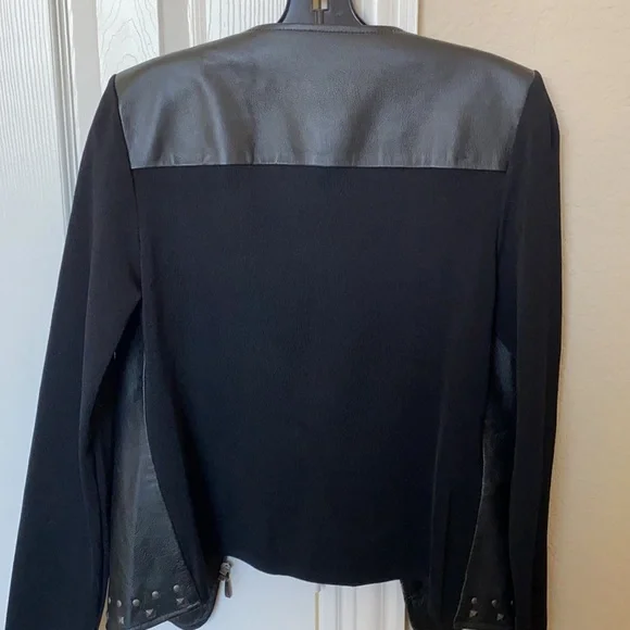 Peter Nygard Leather Studded Jacket - Picture 3 of 4